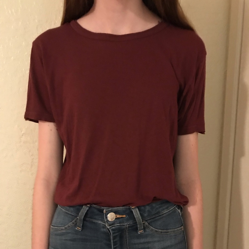 burgundy tee brandy melville